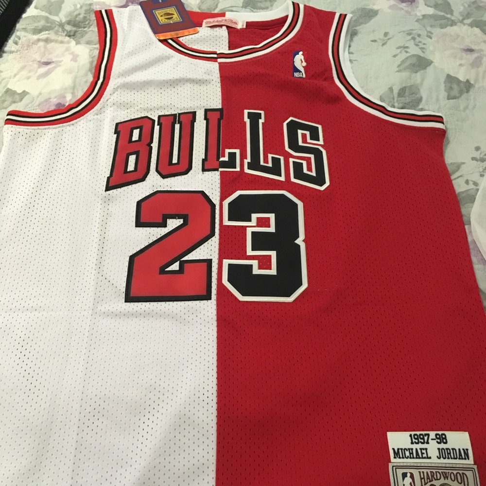 Michael Jordan Chicago bulls half/half jersey
